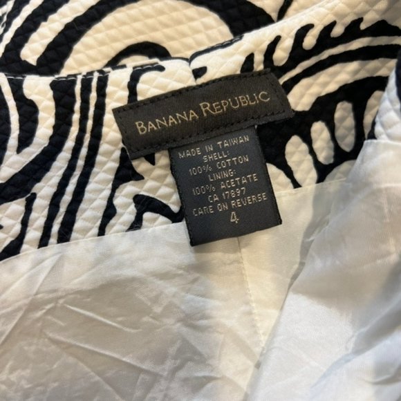 Banana Republic Black & White Sleeveless Fully Lined Dress Size 4 - Picture 8 of 8